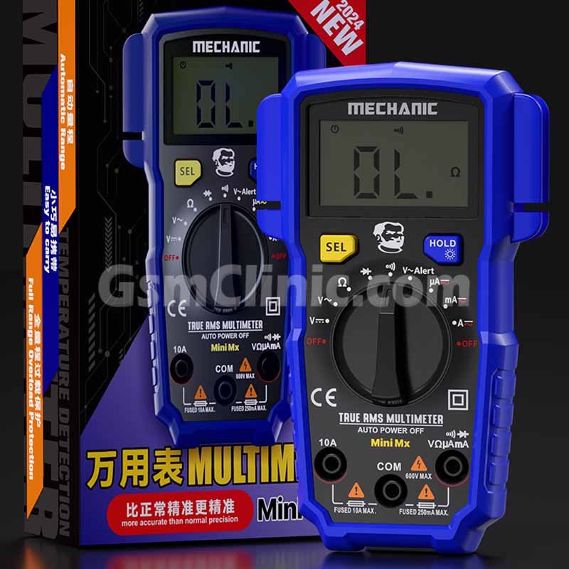 Mechanic Mini MX Intelligent Anti-burn NCV Function LED Digital Display Multimeter