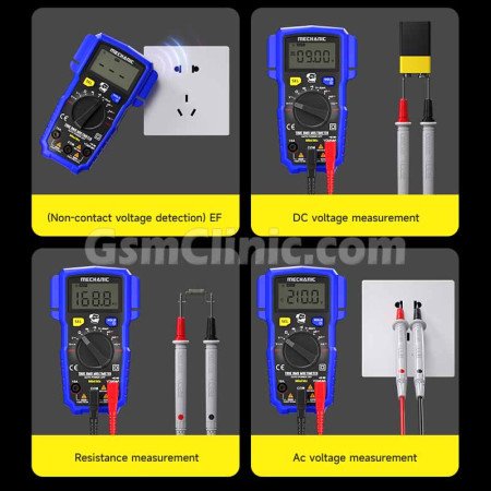 Mechanic Mini MX Intelligent Anti-burn NCV Function LED Digital Display Multimeter