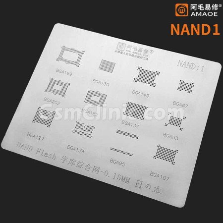 Amaoe NAND1 Stencil for NAND Flash (0.15mm)