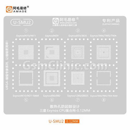 Amaoe U-SMU2 Exynos CPU Stencil (0.12MM)