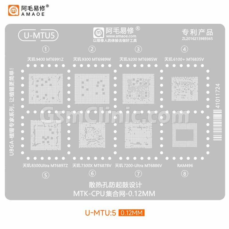 Amaoe U-MTU5 MTK CPU Stencil (0.12MM)