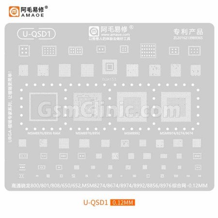 Amaoe U-QSD1 Qualcomm Snapdragon Stencil (0.12MM)