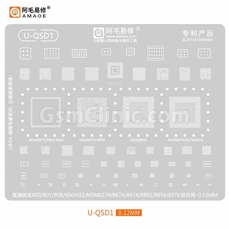 Amaoe U-QSD1 Qualcomm Snapdragon Stencil (0.12MM)