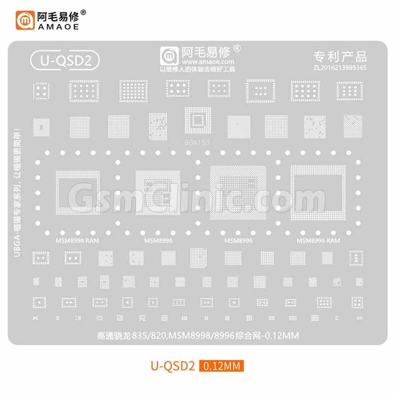 Amaoe U-QSD2 Qualcomm Snapdragon Stencil (0.12MM)