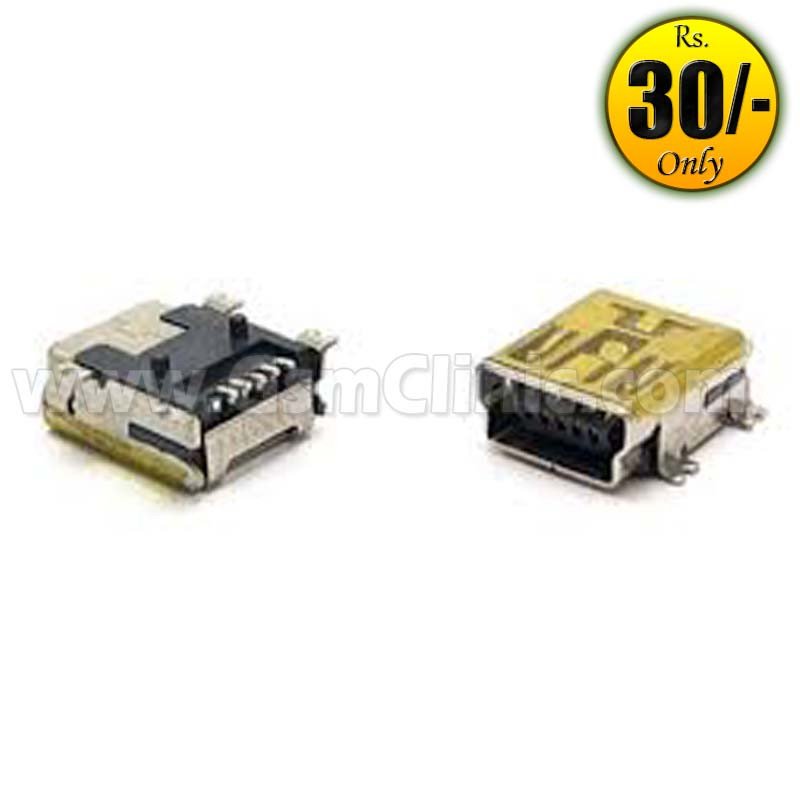 USB 2.0 Mini-B SMD SMT Female Connector 5 Pin (Pack of 10)